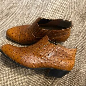 Giorgio Brutini Private Collection Brown Ostrich Loafer 12M